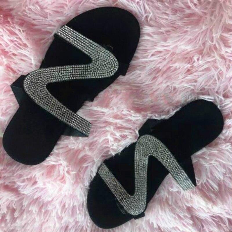 2021 Bling Bling Slides Women's Slippers for Summer Beach Coffee Jasper