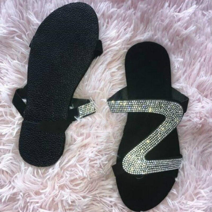 2021 Bling Bling Slides Women's Slippers for Summer Beach Coffee Jasper