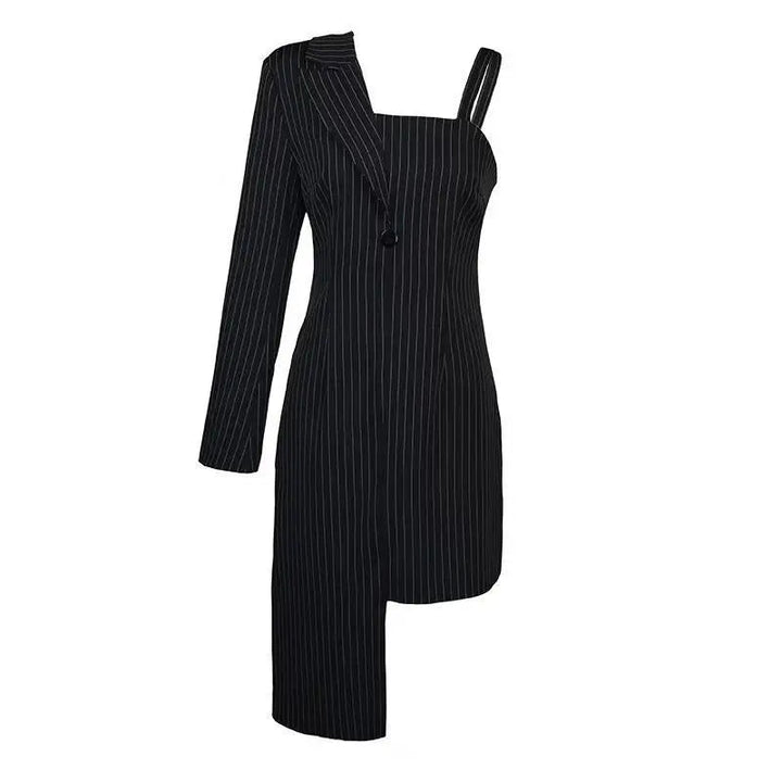 Juliette Pinstripe Blazer Dress - Capri Clothes