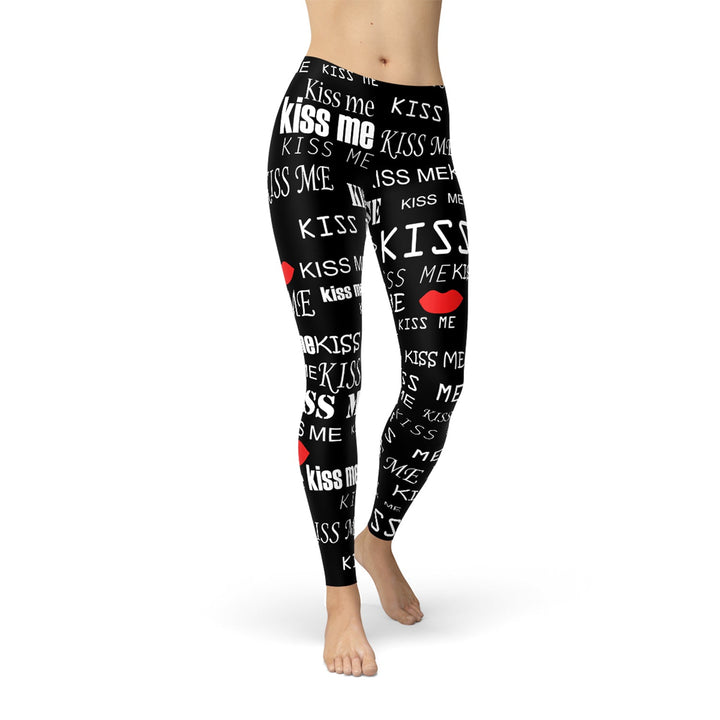 Kiss Me Black Leggings - Capri Clothes