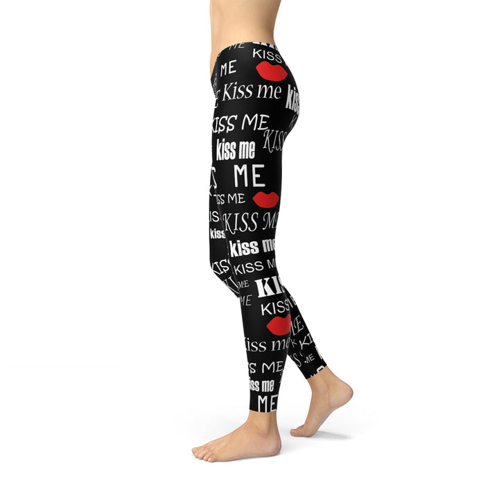 Kiss Me Black Leggings - Capri Clothes