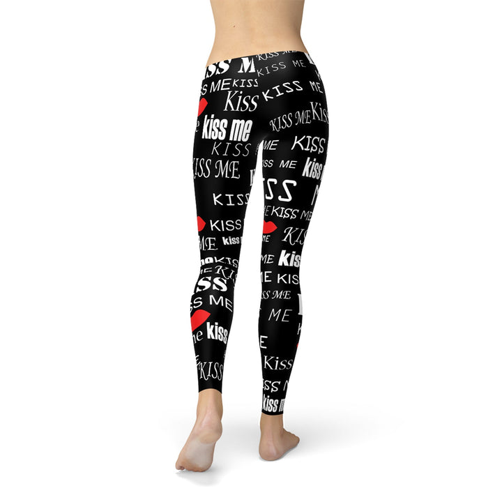 Kiss Me Black Leggings - Capri Clothes