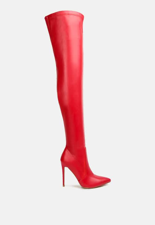 Chic Over-the-Knee Stiletto Boots Ruby Smudge