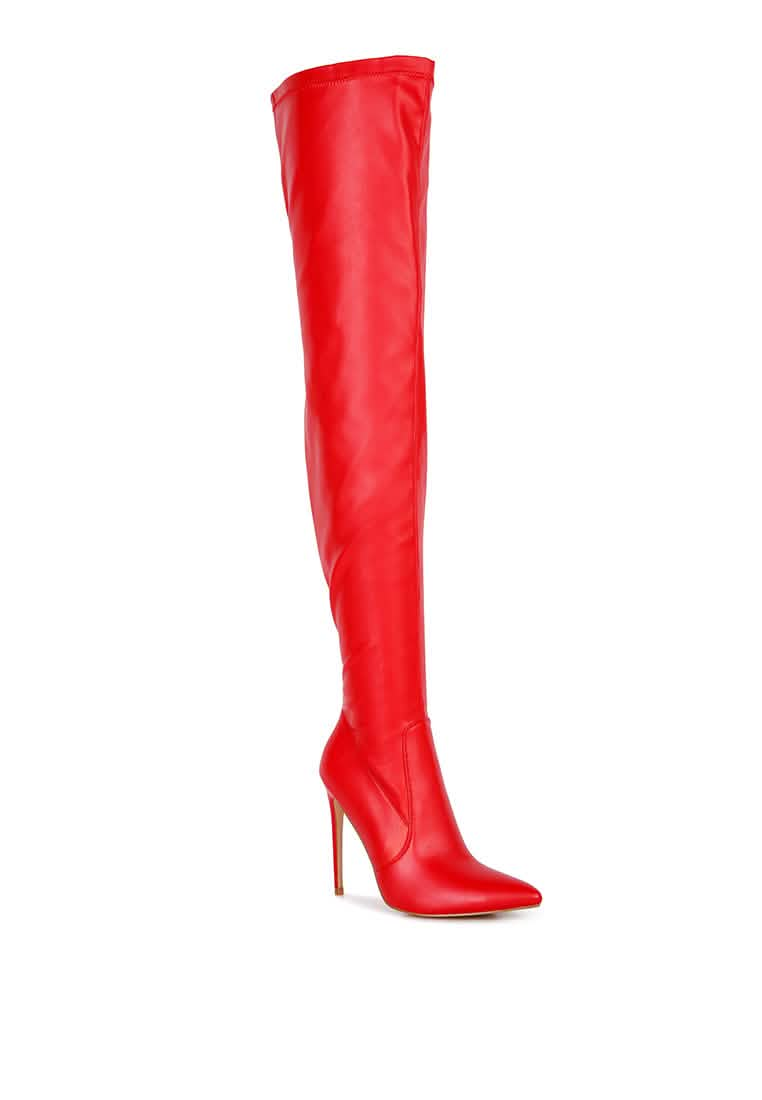 Chic Over-the-Knee Stiletto Boots Ruby Smudge