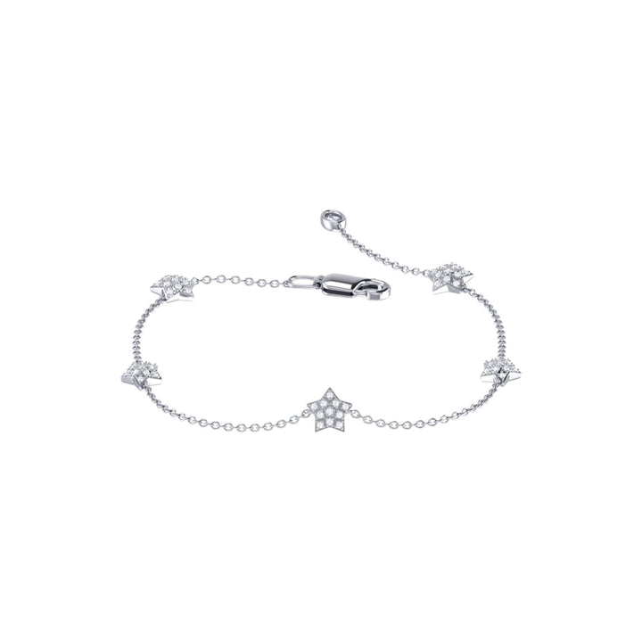 Radiant Aspirations Diamond Bracelet in Sterling Silver Emerald Raspberry