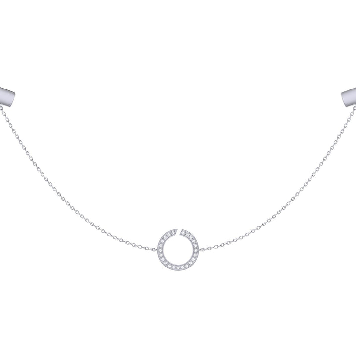 Avani Skyline Diamond Layered Necklace in Sterling Silver Emerald Raspberry