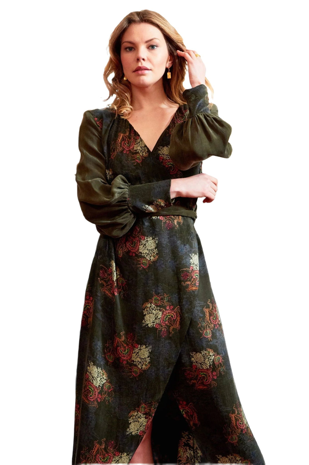 Long Sleeve Wrap Dress - Capri Clothes