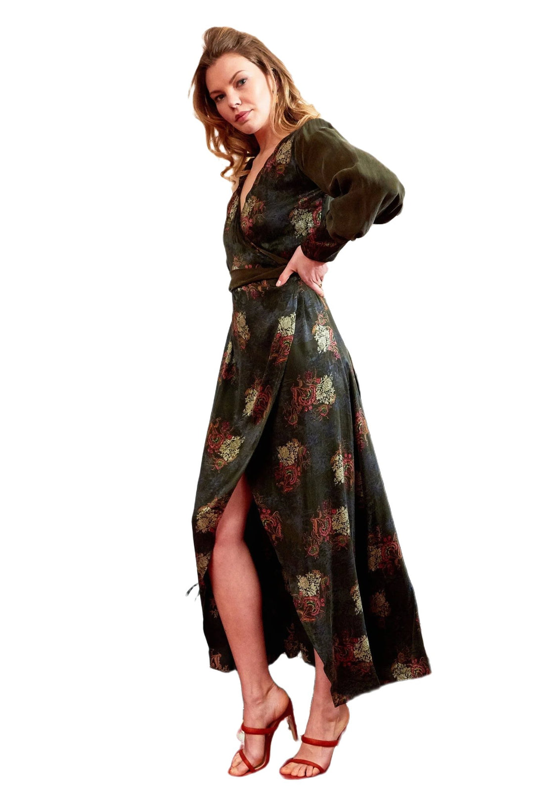 Long Sleeve Wrap Dress - Capri Clothes