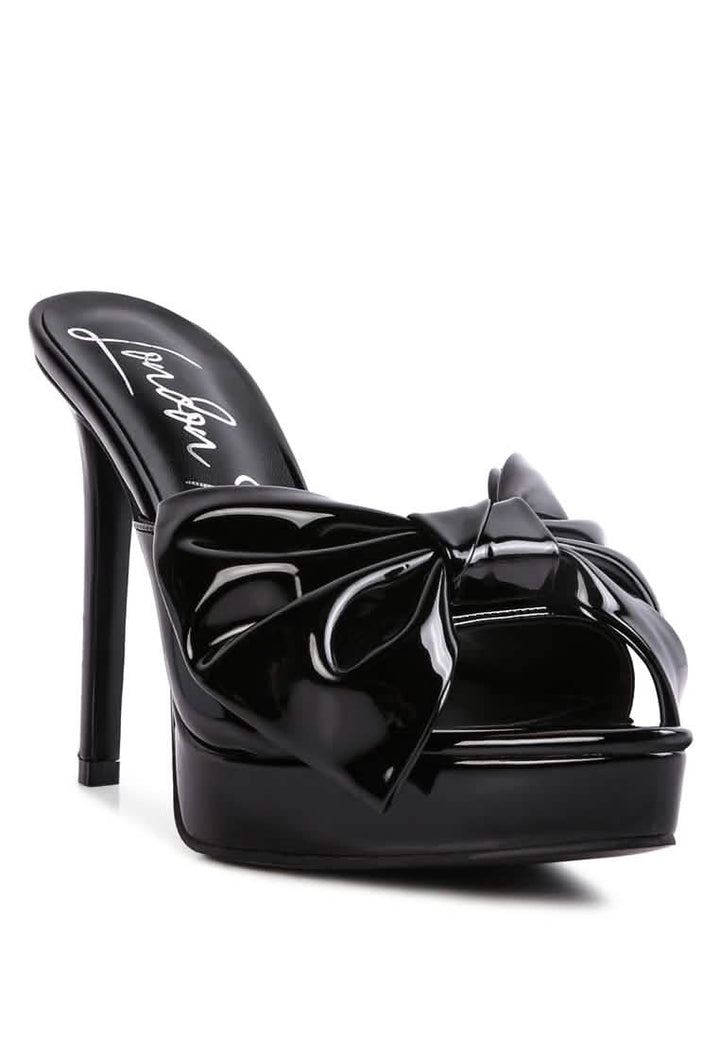 Chic Bow-Embellished Platform Heels for Glamorous Nights Ruby Smudge