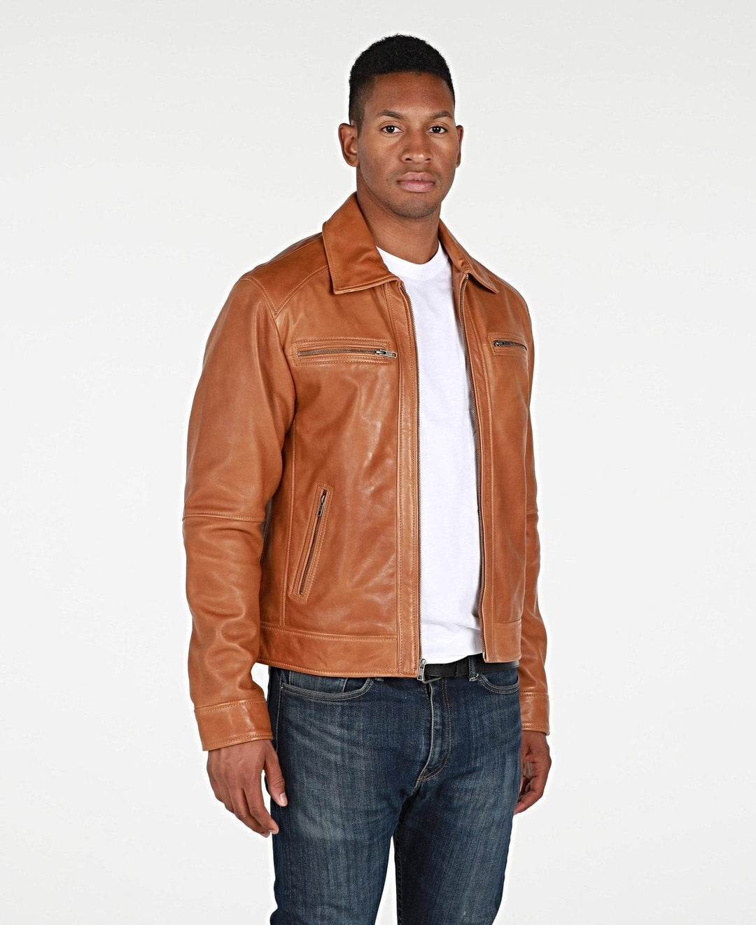 Mens Cameron Leather Jacket - Capri Clothes