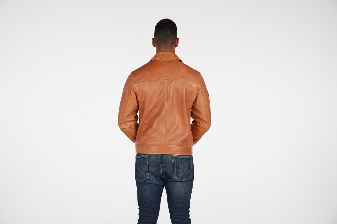 Mens Cameron Leather Jacket - Capri Clothes