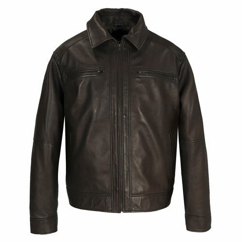 Mens Cameron Leather Jacket - Capri Clothes