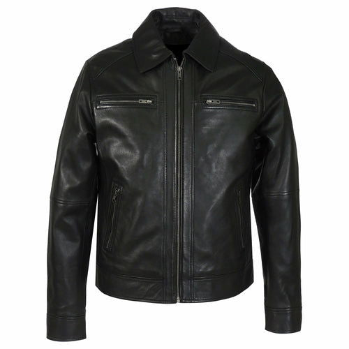 Mens Cameron Leather Jacket - Capri Clothes