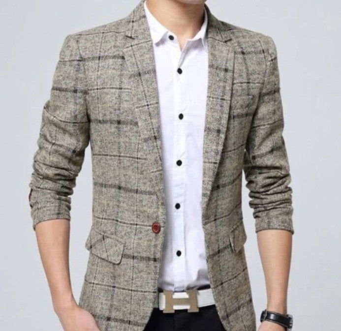 Mens Mix Plaid Blazer - Capri Clothes