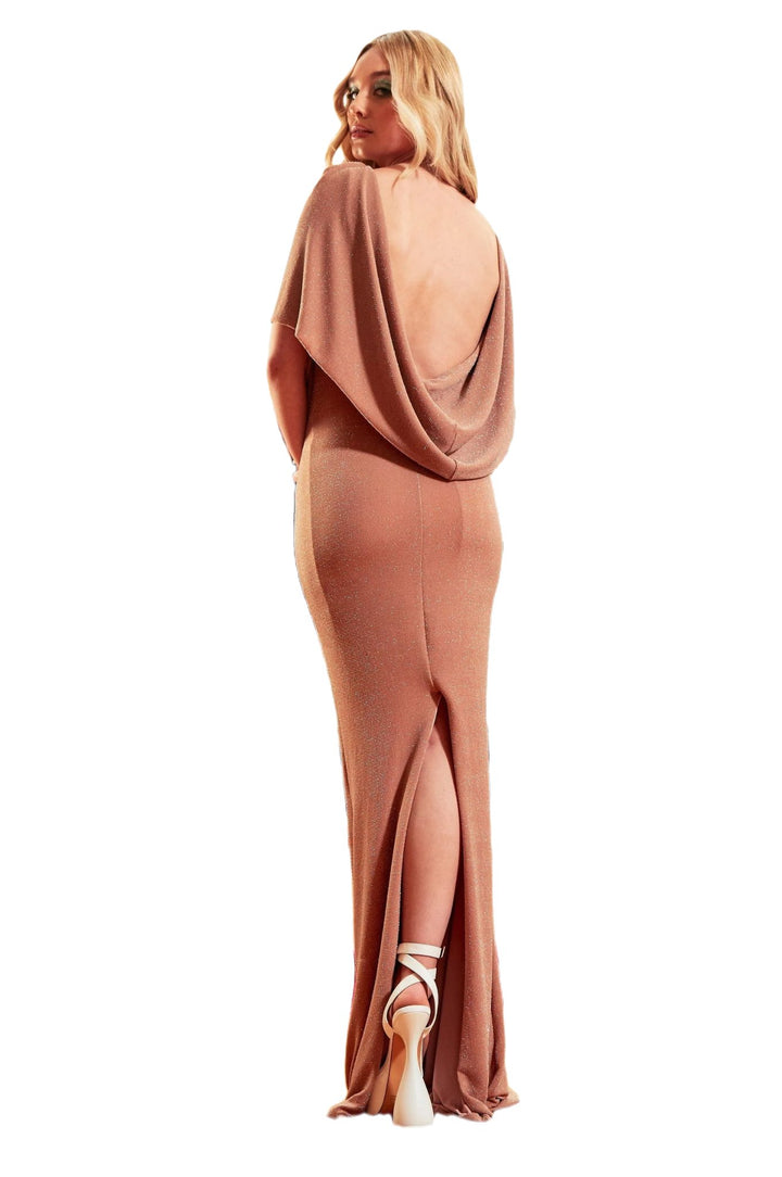 Mocha Backless Maxi Dress - Capri Clothes