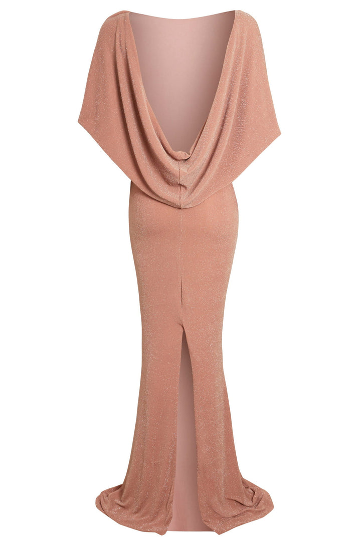 Mocha Backless Maxi Dress - Capri Clothes