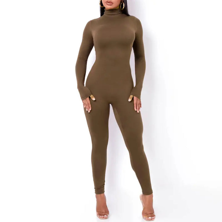 Sleek Compression Fitness Bodysuit Silver Sam