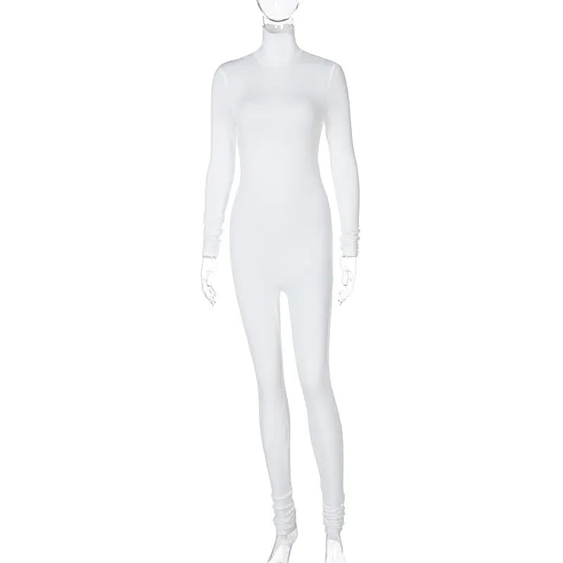 Sleek Compression Fitness Bodysuit Silver Sam