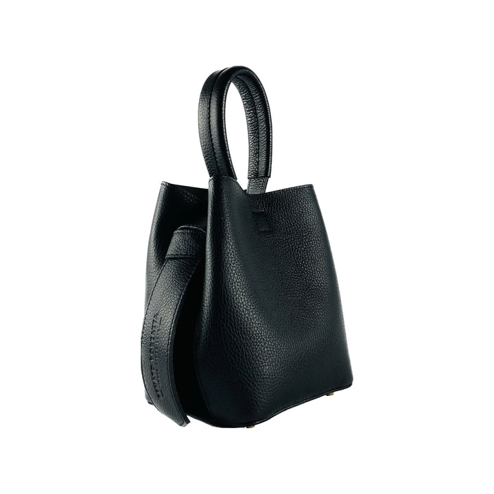 Italian Craftsmanship Genuine Leather Bucket Bag with Pouch - RB1006A Orchid Theia