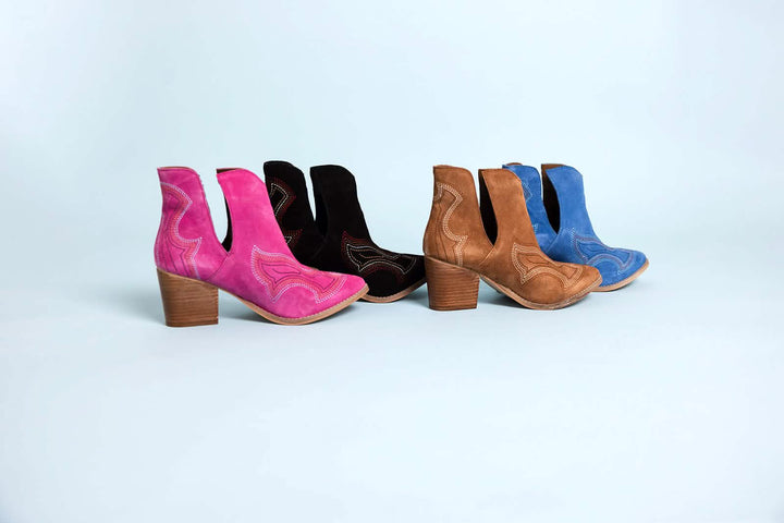 Magenta Journee Ankle Booties - Stylish Comfort with a Western Twist Copper Maple