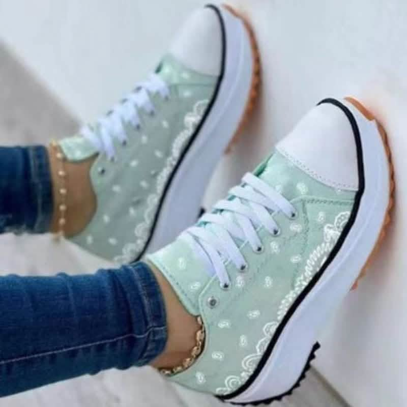 Trendy 2022 Women's Casual Sport Sneakers with Unique Patterns Silver Juneberry