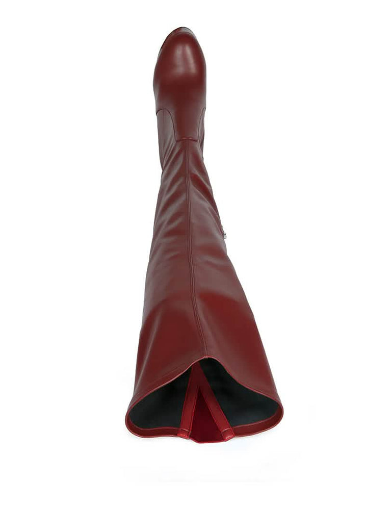 Bold Over-the-Knee Chunky Heel Fashion Boots Ruby Smudge