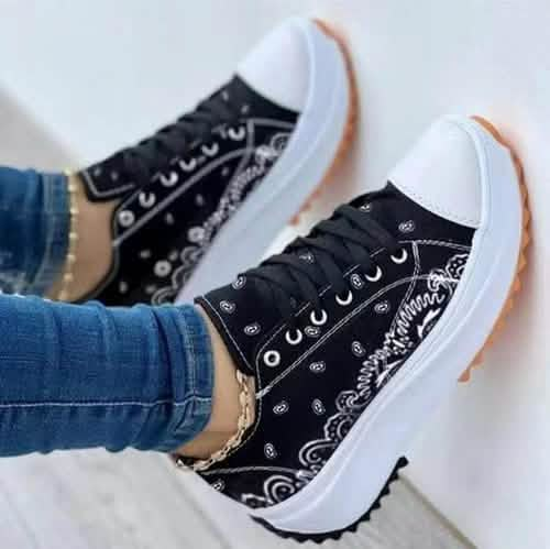 Trendy 2022 Women's Casual Sport Sneakers with Unique Patterns Silver Juneberry