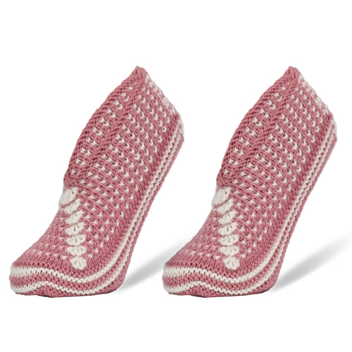 1 Pair - Crochet Hand Knit Slippers for Women Vintage Slipper Socks Ultramarine Uranus