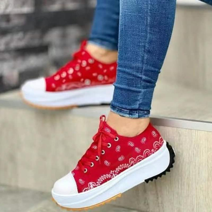 Trendy 2022 Women's Casual Sport Sneakers with Unique Patterns Silver Juneberry