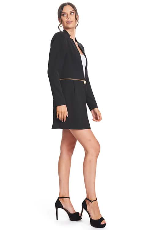 Transformative Zip-Style Notch Neck Blazer - Elevate Your Wardrobe! Peach Dionysus