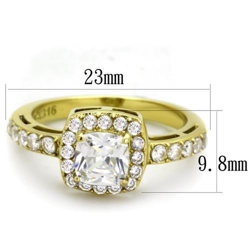 Women Stainless Steel Cubic Zirconia Rings TK1899 Lavender Birch