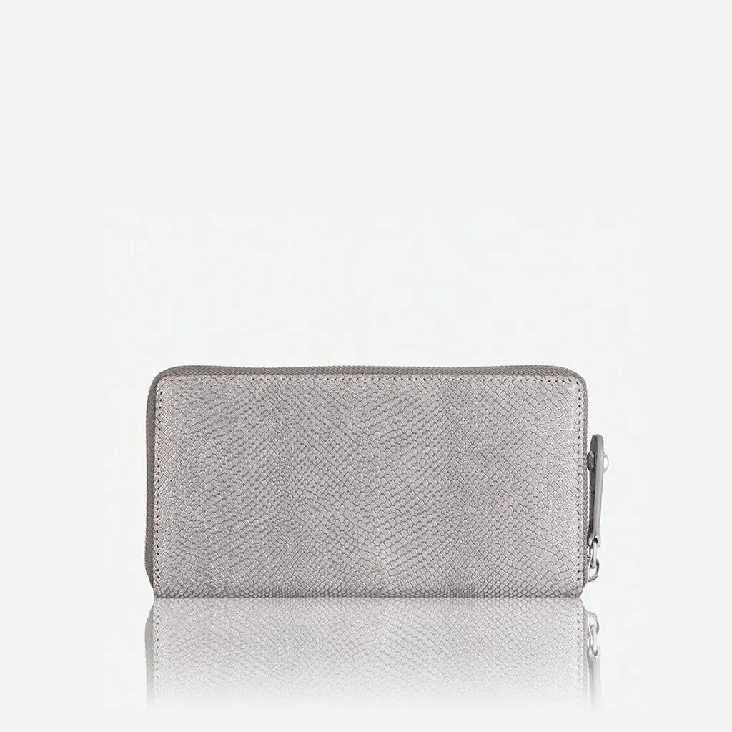 Chic Grey Italian Print Zip Around Wallet for Effortless Style Yellow Semele