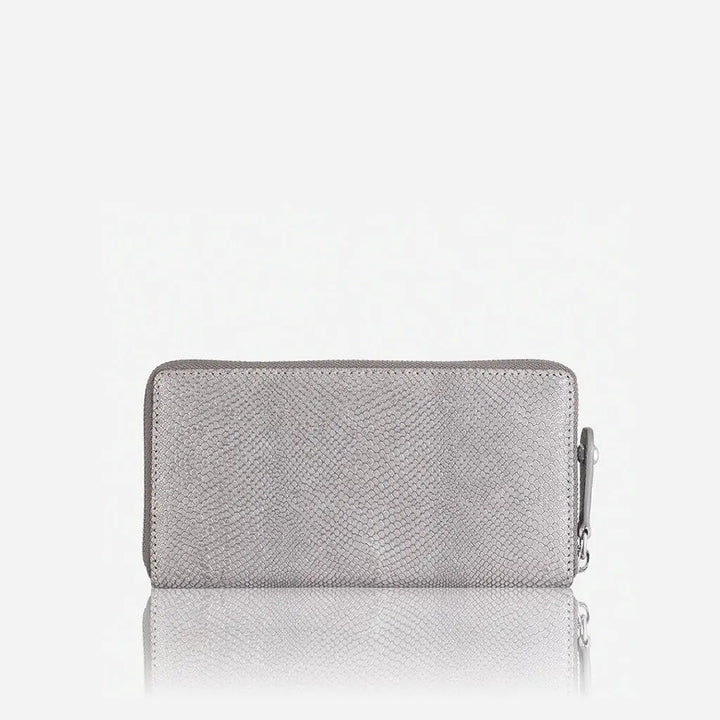 Chic Grey Italian Print Zip Around Wallet for Effortless Style Yellow Semele