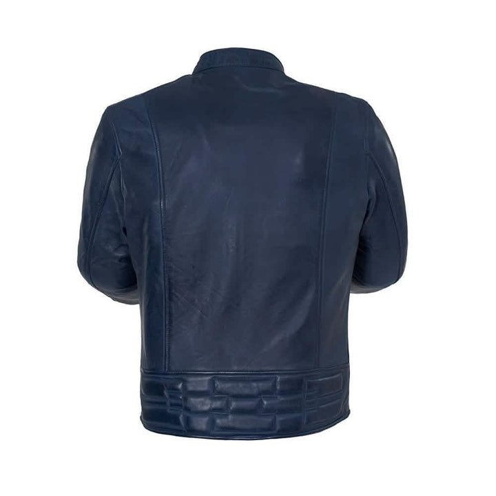 Balor - Midnight Blue Premium Sheepskin Jacket for Men Orange Pontus