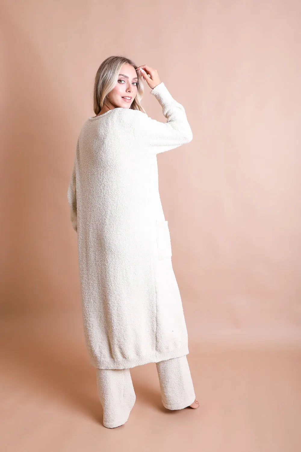 Chic Comfort Boucle Oversized Cardigan Periwinkle Aether