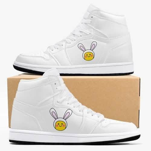 Jacki Easlick Luxe Bunny Premium High-Top Sneakers Yellow Eleusis