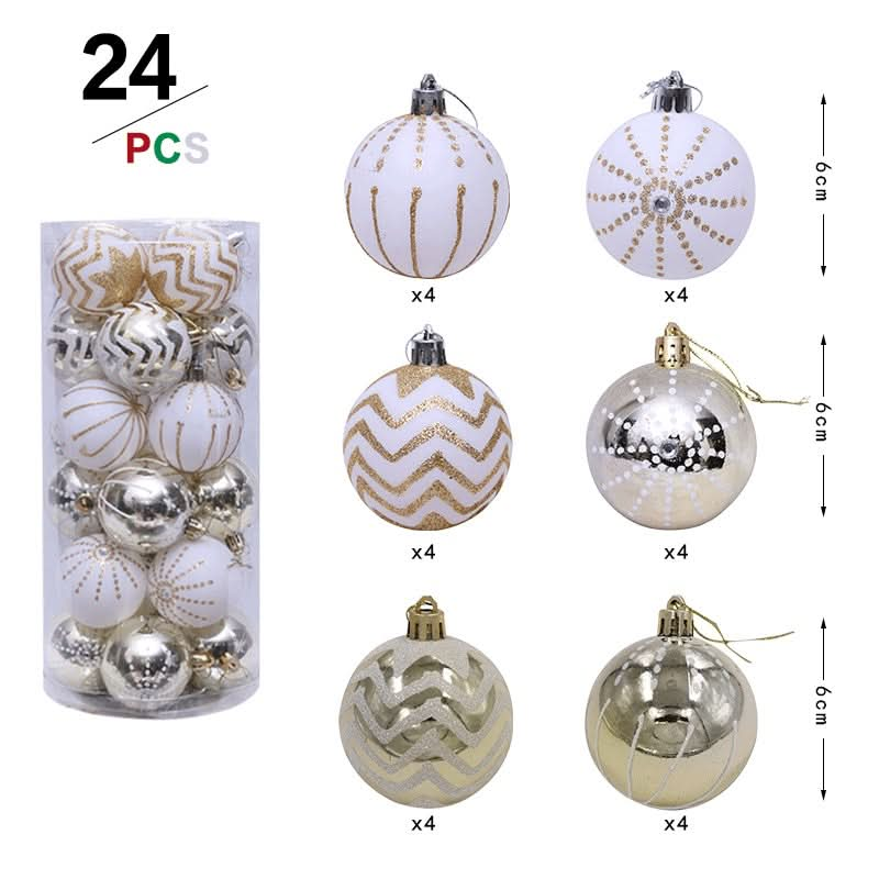 Festive PVC Christmas Ornaments - Decorative Ball Set Pink Lucy