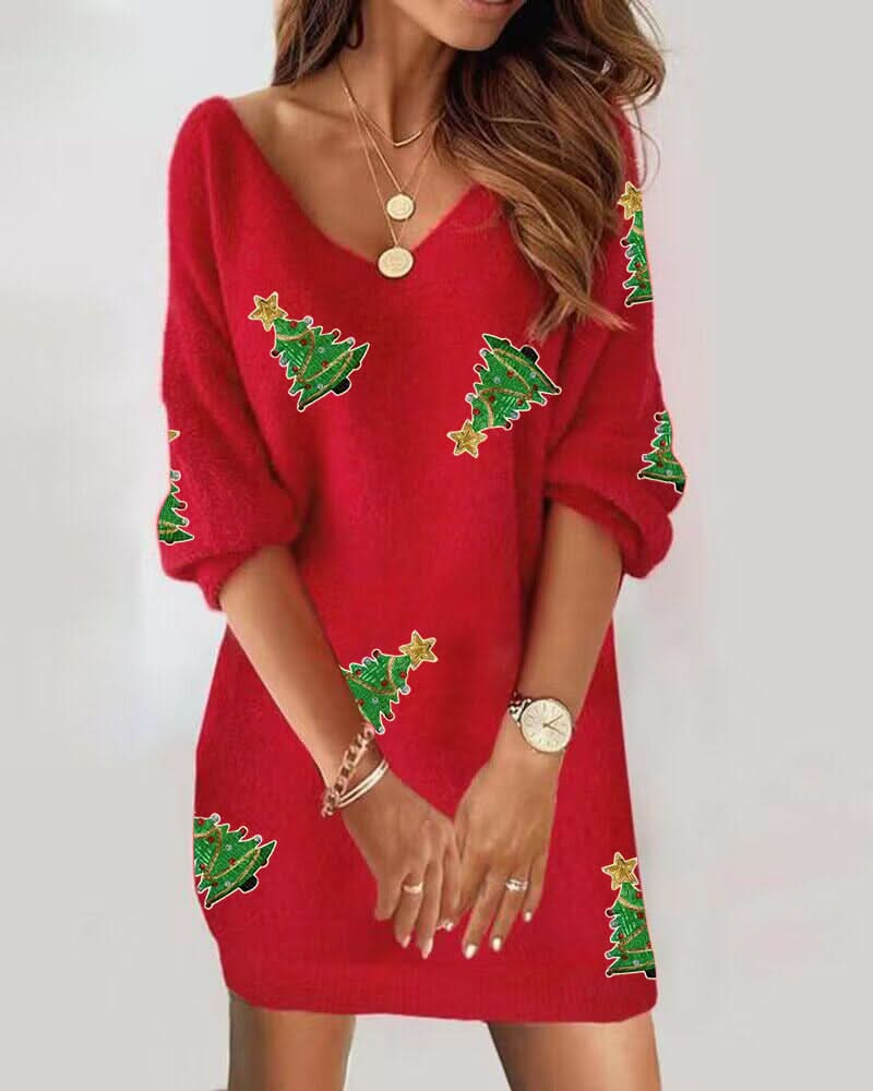 Cozy Holiday Long Sleeve Knit Sweater - Perfect for Christmas! Capri Clothes