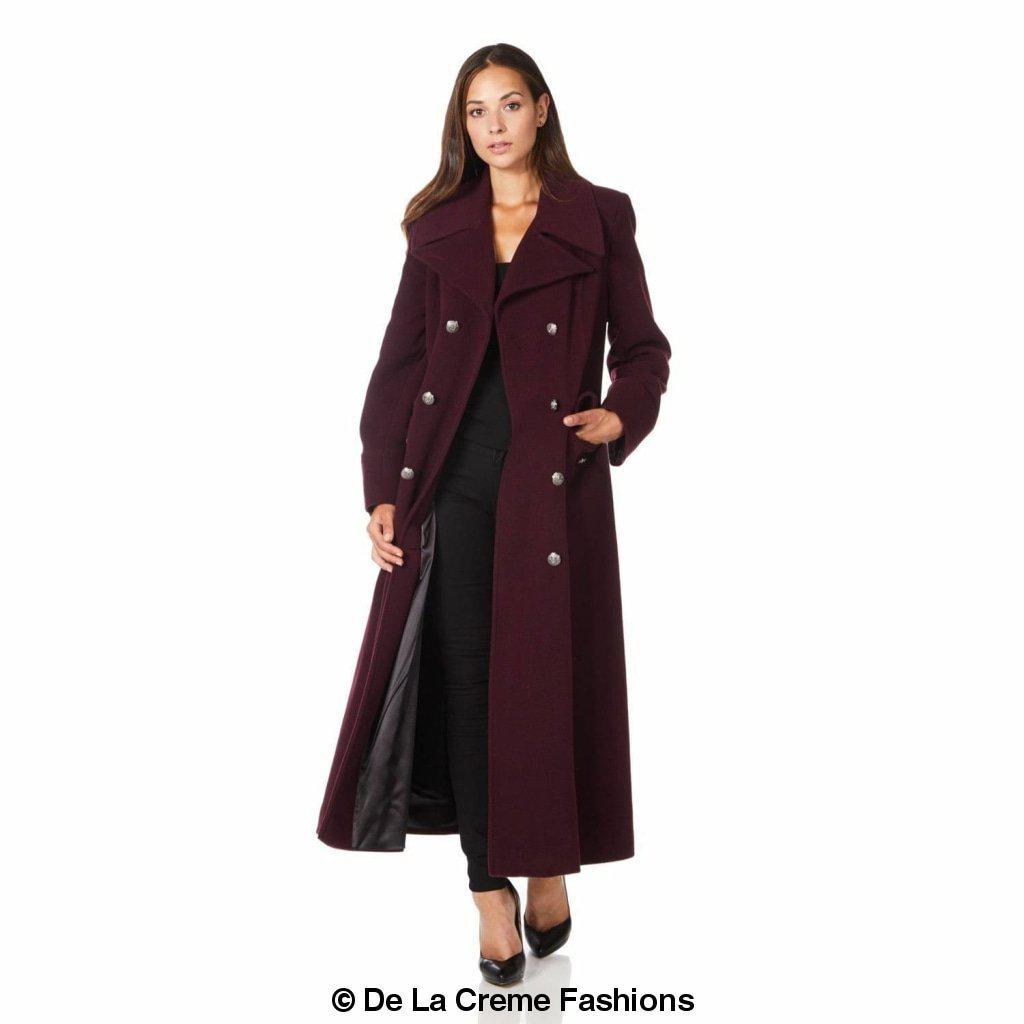 Wool Blend Double Breasted Maxi Coat (2004-WOOL) Rose Eleusis