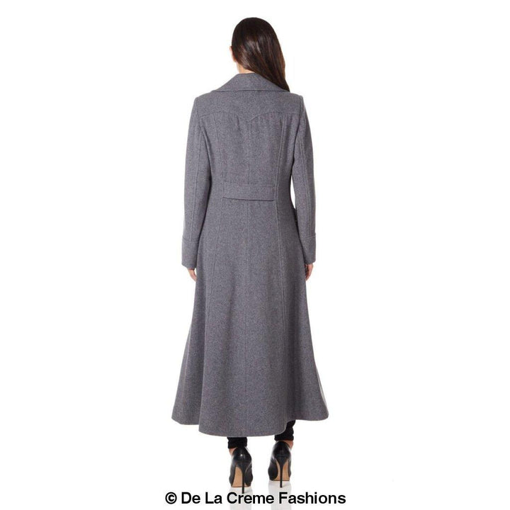 Wool Blend Double Breasted Maxi Coat (2004-WOOL) Rose Eleusis