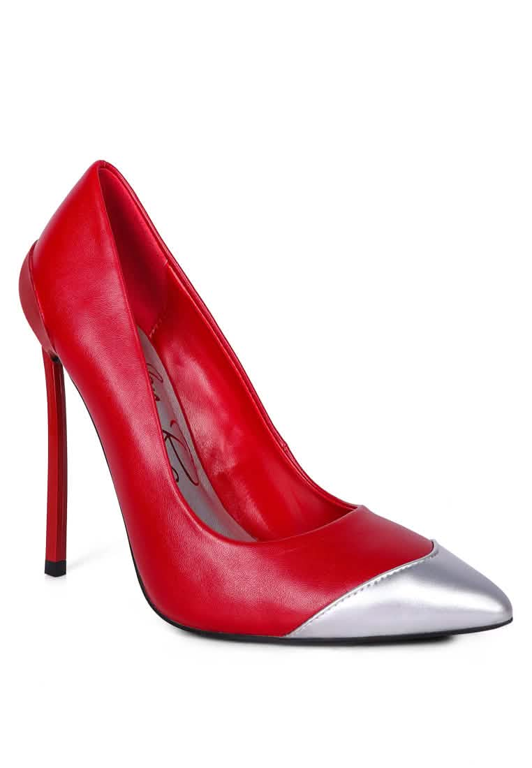 Glimmering Silver Stiletto Heels Ruby Smudge