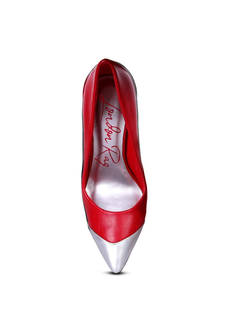 Glimmering Silver Stiletto Heels Ruby Smudge