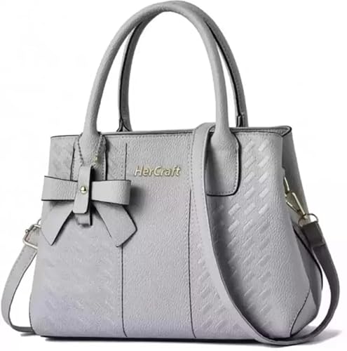 Women's Stylish Handbag Top Handle Shoulder Bag- Gray Chocolate Helen