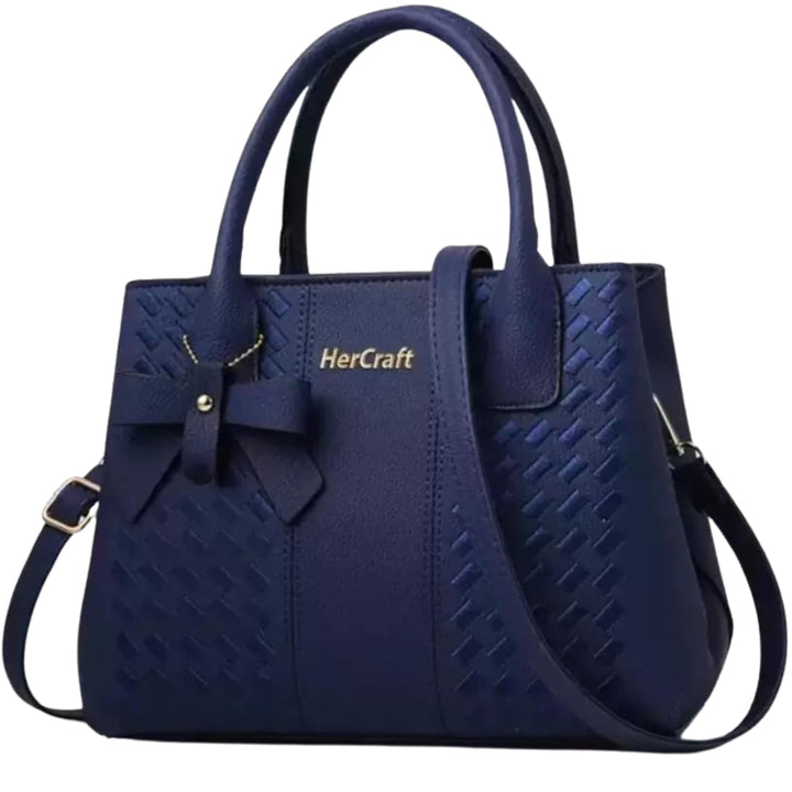 Women's Stylish Handbag Top Handle Shoulder Bag- Blue Chocolate Helen