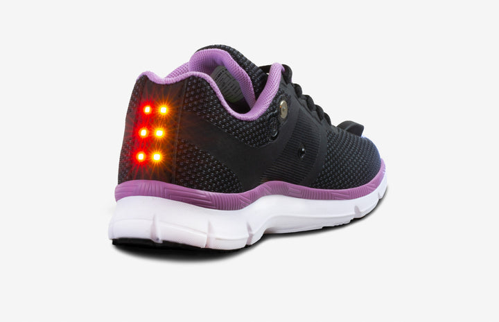 Women's Night Runner Shoes With Built-in Safety Lights Turquoise Saffron