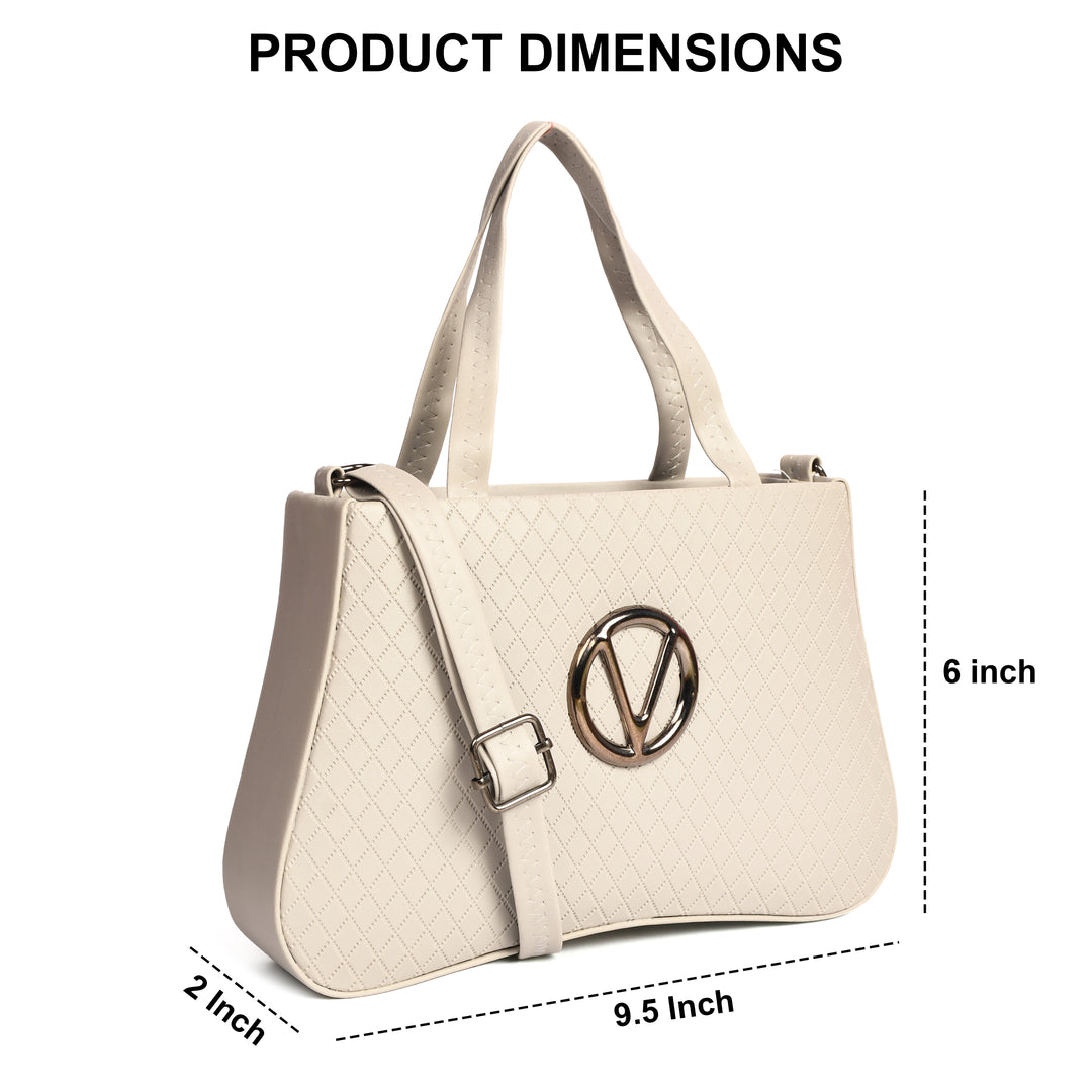 Women’s Stylish Sling Bag with Handle - Cream Chocolate Helen