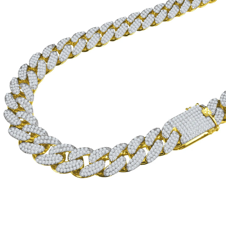 STALLION Opulent 18MM CZ Cuban Link Necklace - Artisan Craftsmanship Lilac Quartz