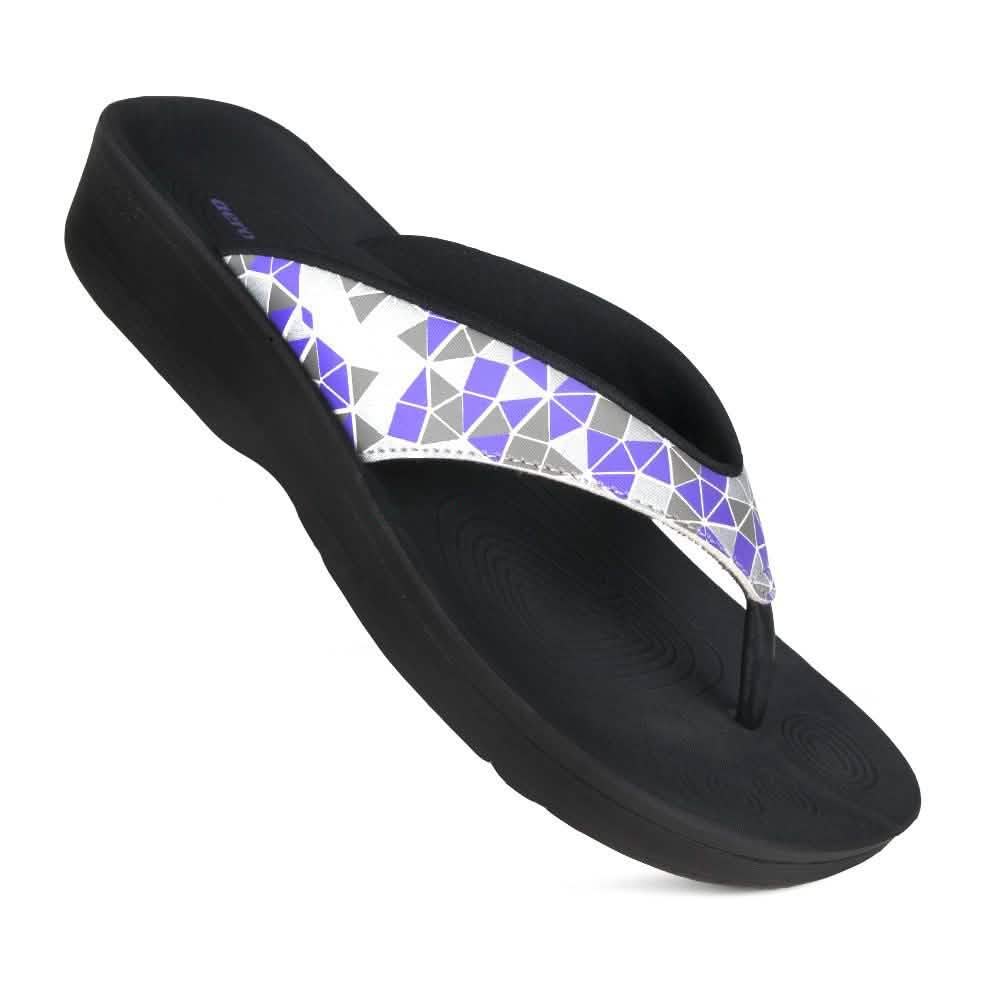 Aerothotic - Women's Stylish and Comfortable Prisma Flip Flops Amethyst Ganymede