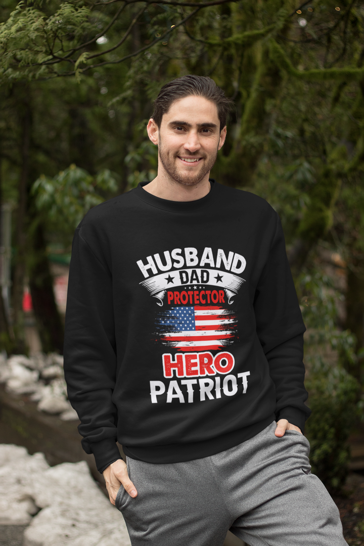 Everyday Hero Patriotic Sweatshirt for Dads and Husbands Yellow Pandora