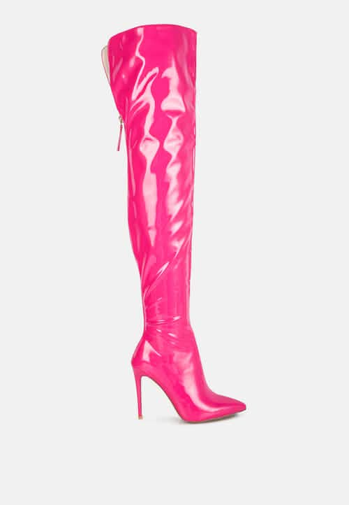 Chic Stiletto Over-the-Knee Boots Ruby Smudge